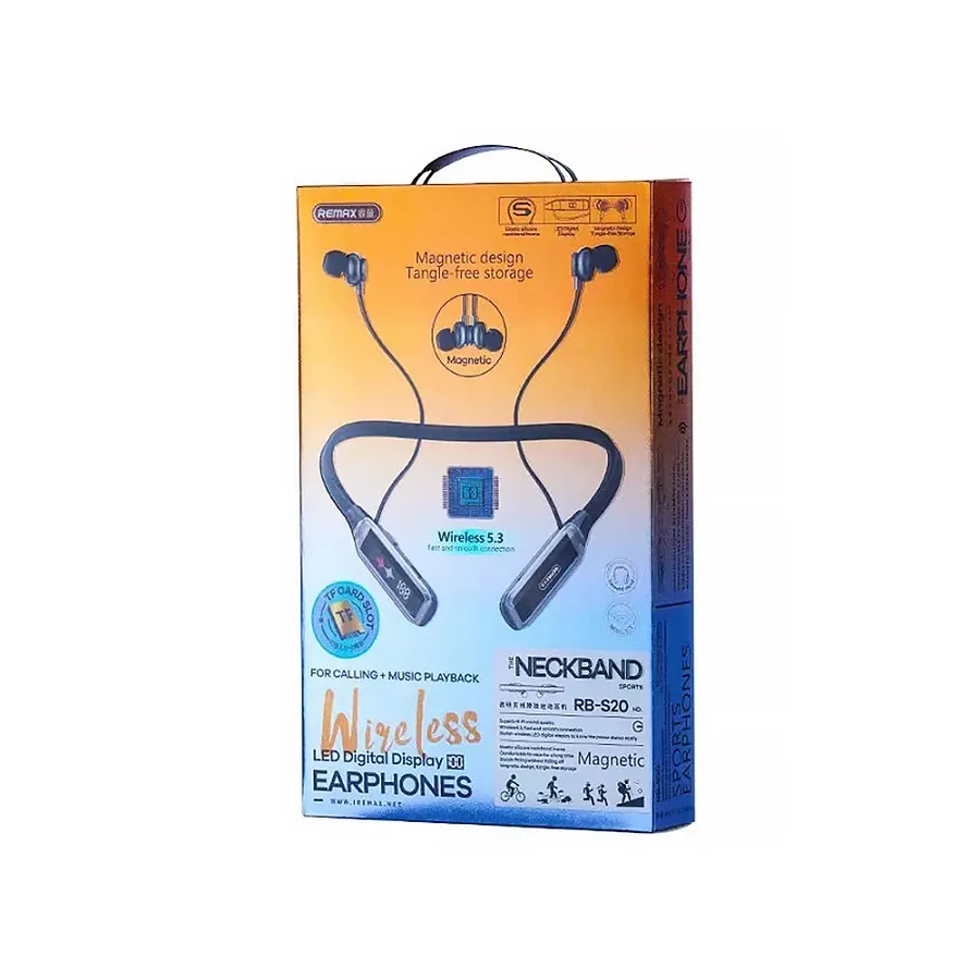Remax Transparent Wireless Neckband Sports Earphones RB-S20.webp