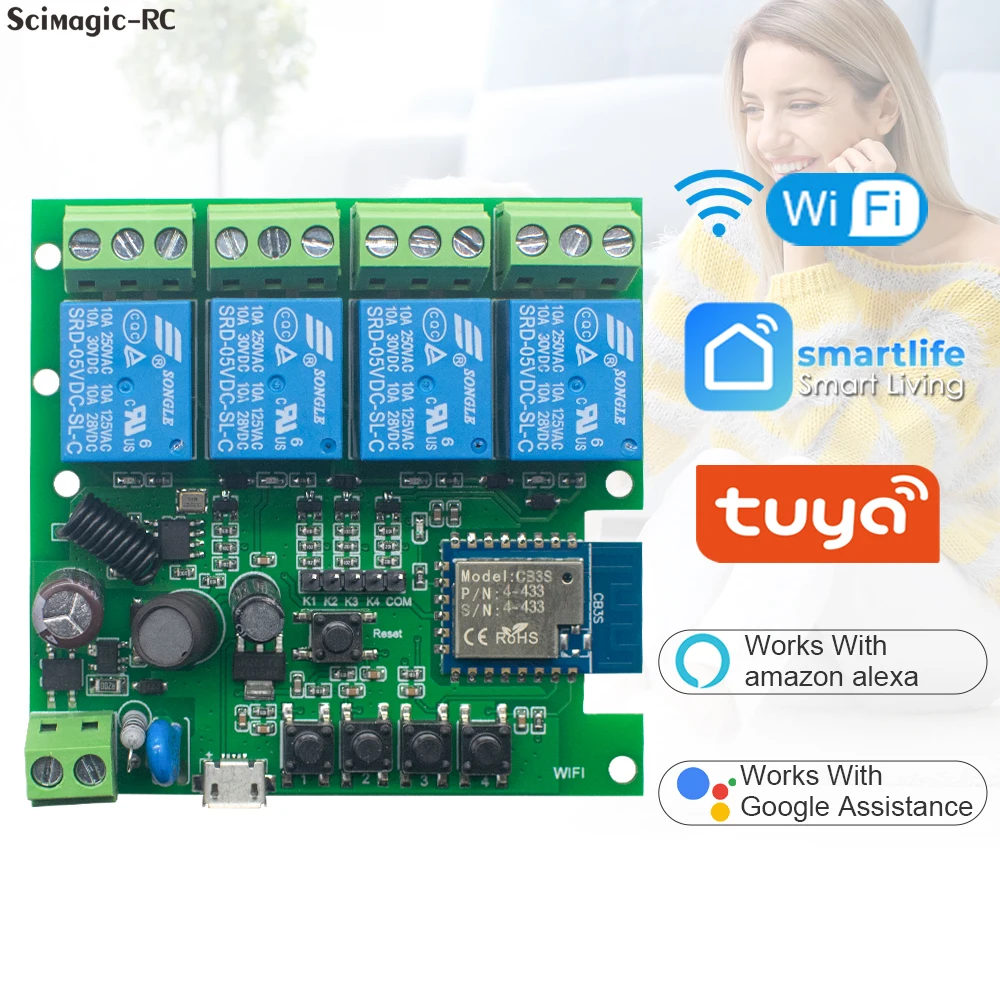 Smart Switch + rf 4ch DC7-32V