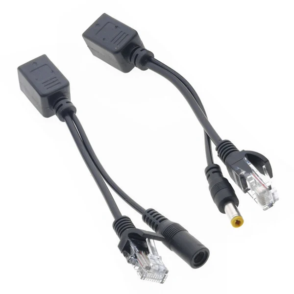 2 in 1 RJ45 POE Injector and Splitter Cable Set