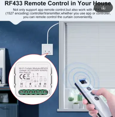 Tuya Smart Curtain Mini Switch +RF