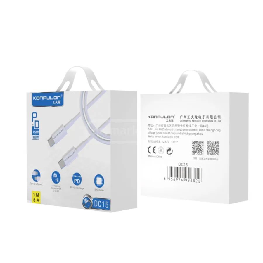 Konfulon PD Fast Charger Cable Type C-C (DC15)