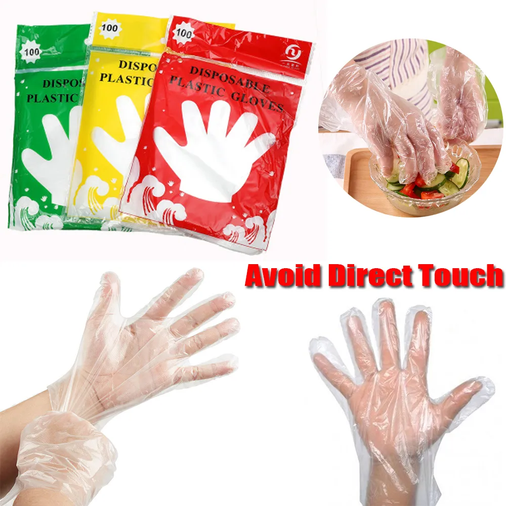 Disposable Plastic Gloves (100Pcs/Pack)