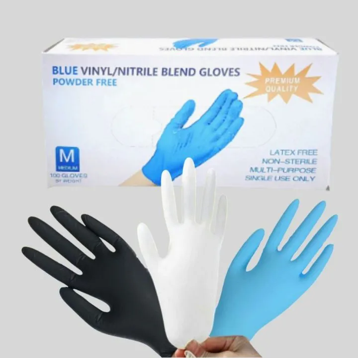 Blue Vinyl Powder Free Gloves (100Pcs)