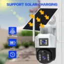 Solar Wifi Camera Dual Lens 10x Zoom