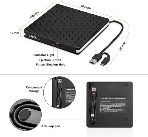 3.0 USB +Type C DVD RW